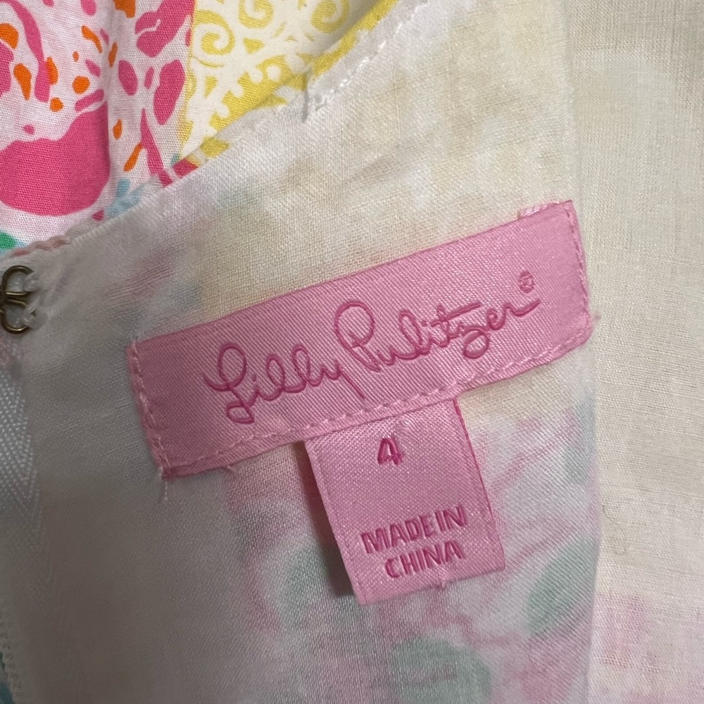 Lilly Pulitzer Delia Multi State Patchwork Lace-U… - image 4